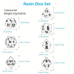 7pcs Green Dragon Eye Dice Set For Board Games