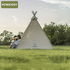 Portable Cotton Tent Outdoor Camping Pyramid Shaped Rainproof Canopy