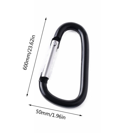 D-Shaped Aluminum Hiking Hooks - Lightweight and Durable Gear