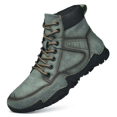 Men's PU Leather Lace up Boots Casual Walking Shoes