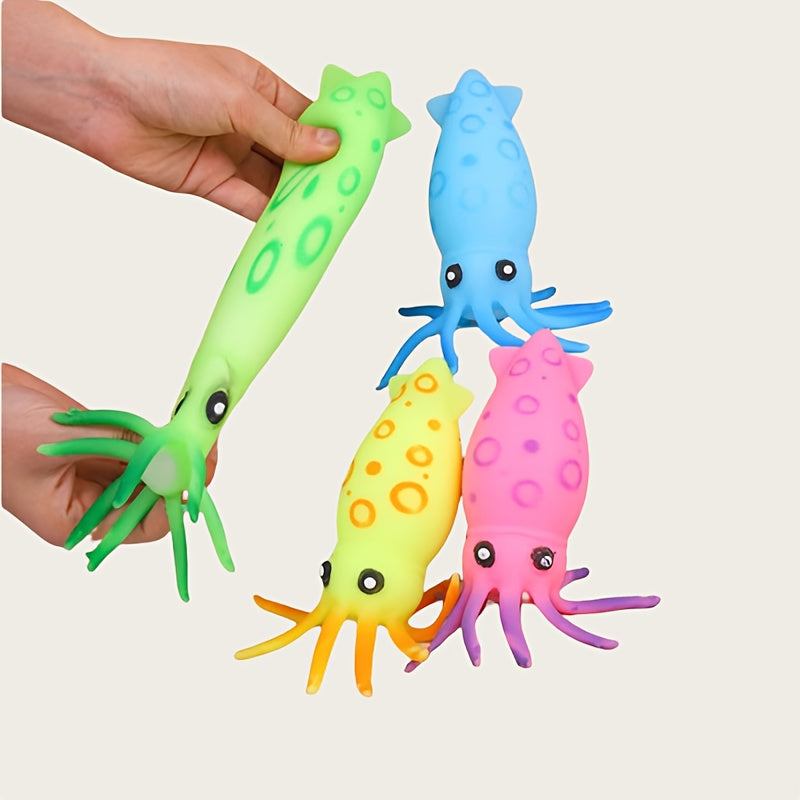 Colorful Octopus Kneading Toy Soft Glue Squeeze Toy for Relax & Play Fun