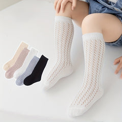 Baby Mesh Knee High Socks Breathable Bow Socks for Girls