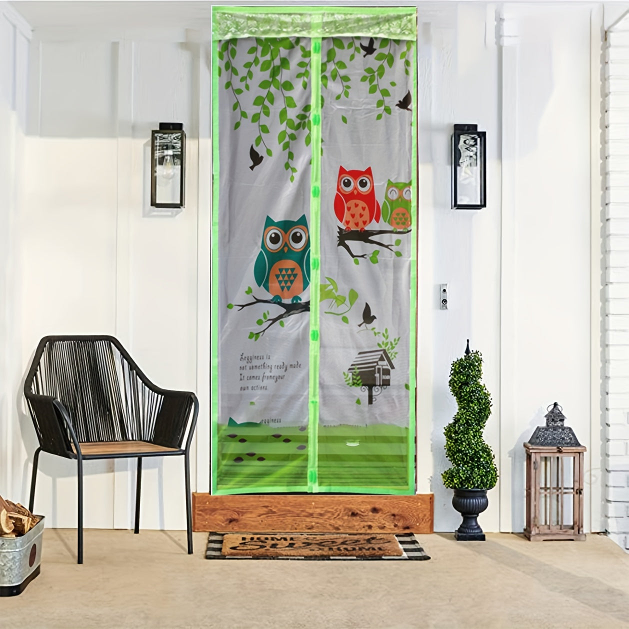Magnetic Screen Door 91x210cm Owl Design