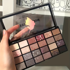 24-Color Eyeshadow Palette Brown Matte Pearly Finish