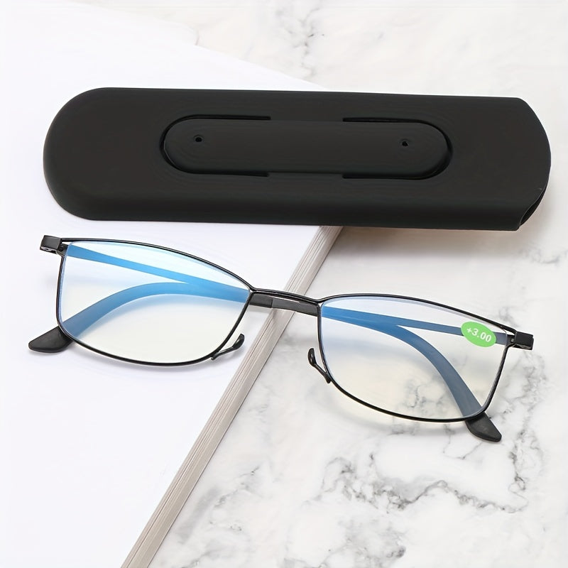 Light Blocking Glasses Square Clear Lens Computer Glasses for Men Women