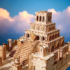 3D Wooden Jigsaw Puzzle 235pcs Ancient Temple Ruins Model for Adults