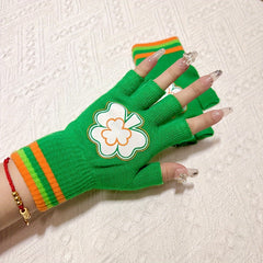 Half Finger Sports Gloves - Four Leaf Clover - Cold Proof & Warm