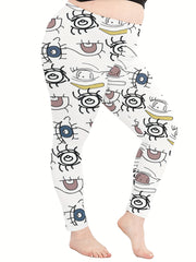 Women's Funny Eyes Print Yoga Leggings