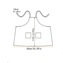 Waterproof Bib Apron with Adjustable Neck Strap and Pockets