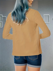 Casual Solid Loose Blazer Long Sleeve Open Front Office Work Coats