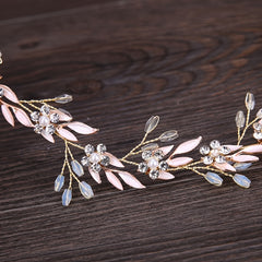 Bride Hair Jewelry Golden Headdress Wedding Comb