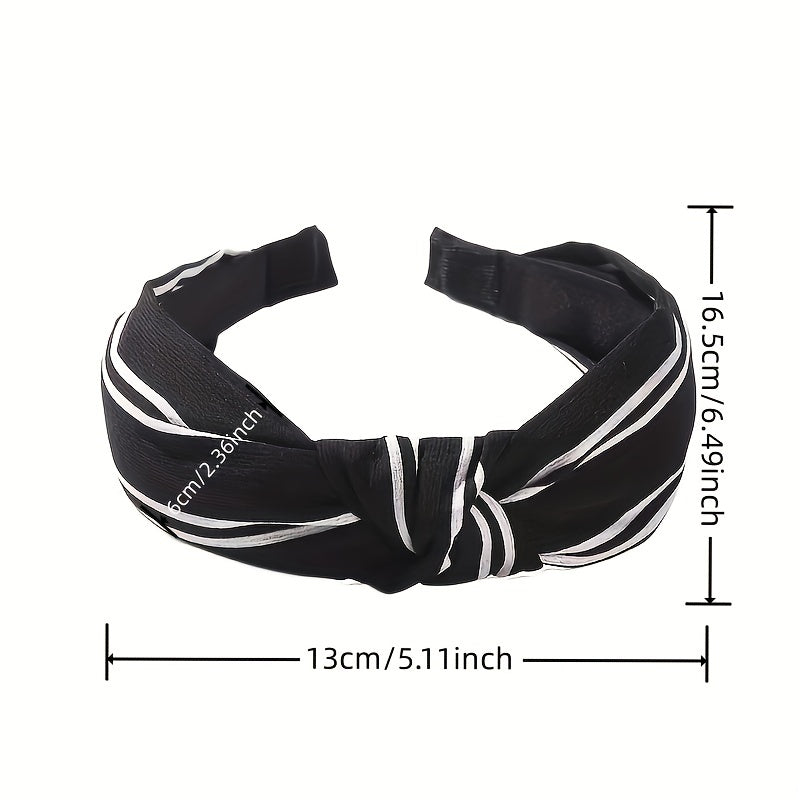 Vintage Hair Scrunchies Top Knotted Non-slip Hair Ties Fabric Wide Brim