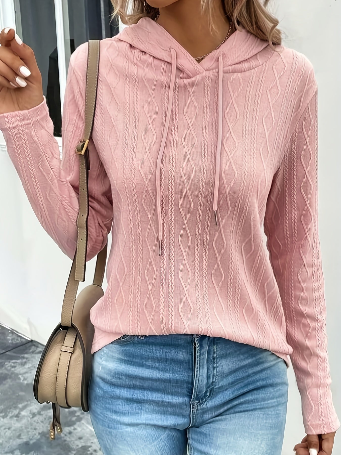Solid Drawstring Long Sleeve Hoodie Casual Comfy Stylish Loose Sweatshirt