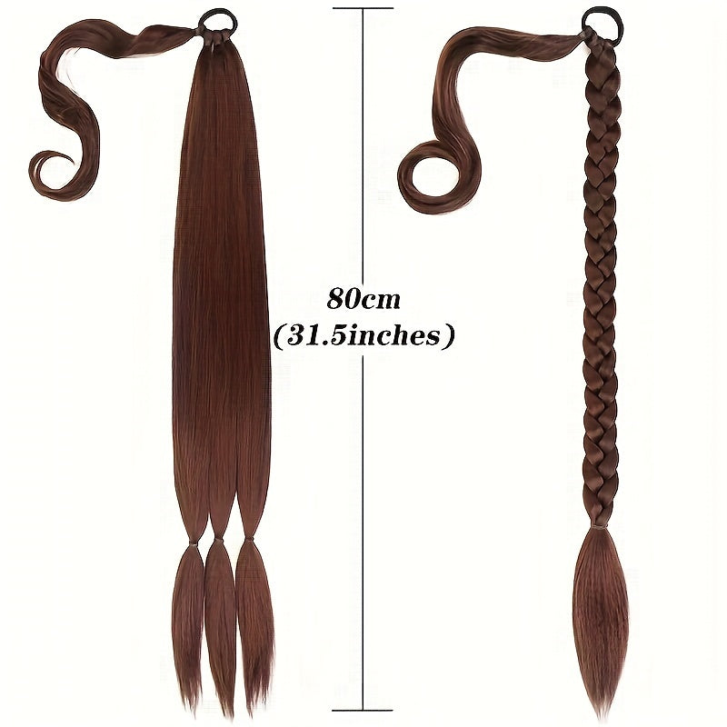 Long Straight Ponytail Hair Extension with Hair Tie