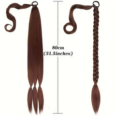 Long Straight Ponytail Hair Extension with Hair Tie