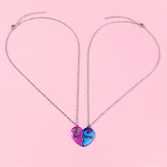 Girls Heart Pendant Necklace Holiday Gift For Friends