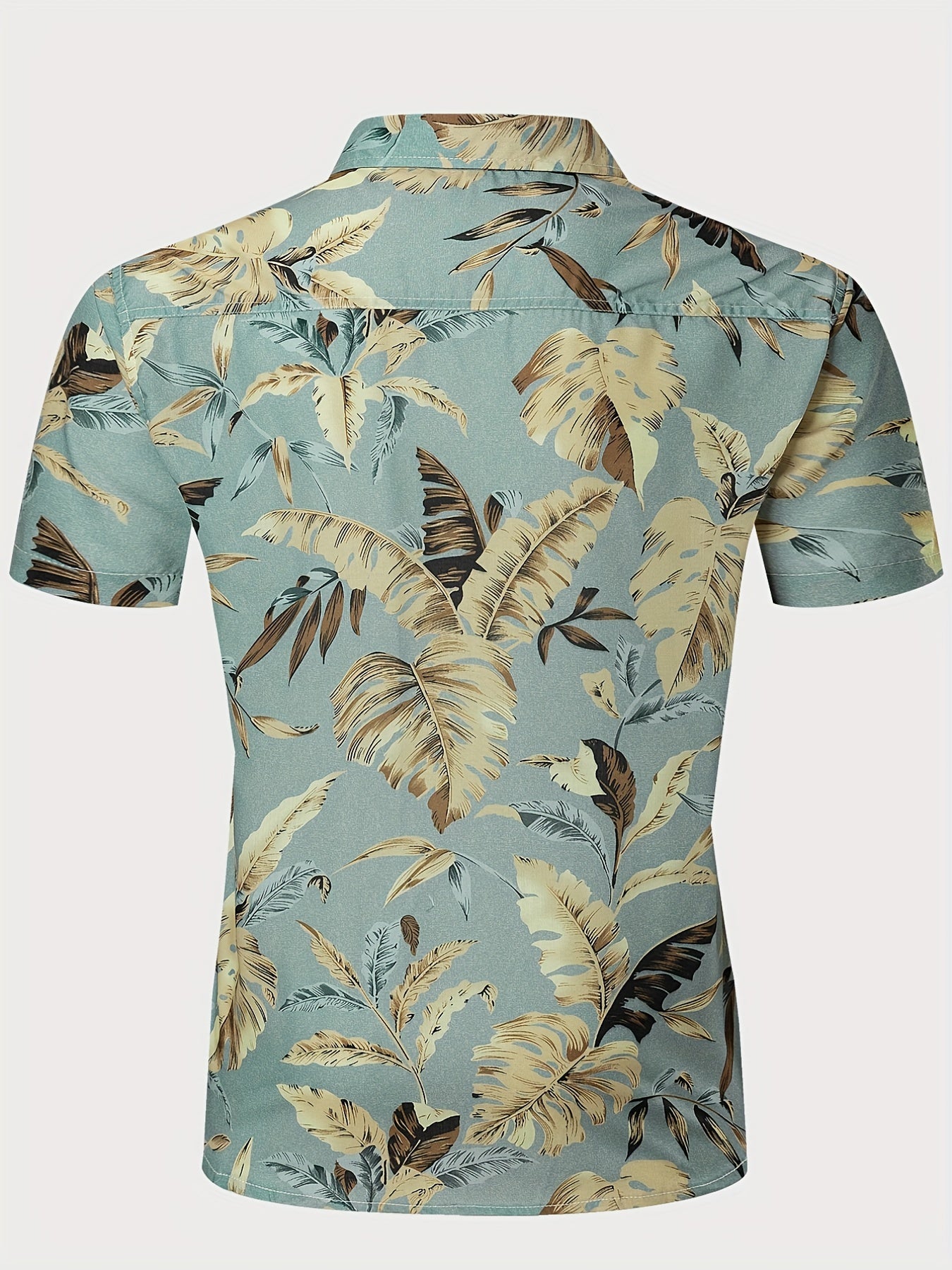 Men's Flowers Print Short Sleeve Beach Shirt