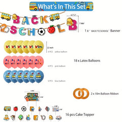 Back To School Banner & Cake Toppers Set