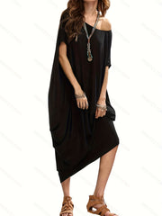 Solid Kaftan High Stretch Baggy Loose Beach Cover Up