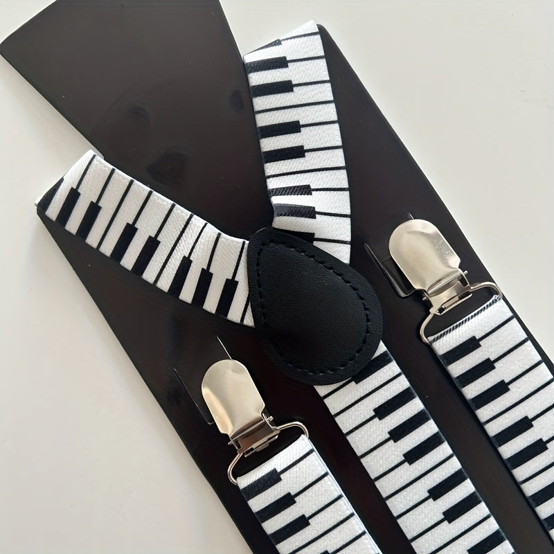 Adjustable Piano Keyboard Suspenders Music Party Supplies