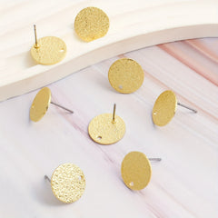 10pcs Geometric Earring Pin Base for DIY Jewelry Making