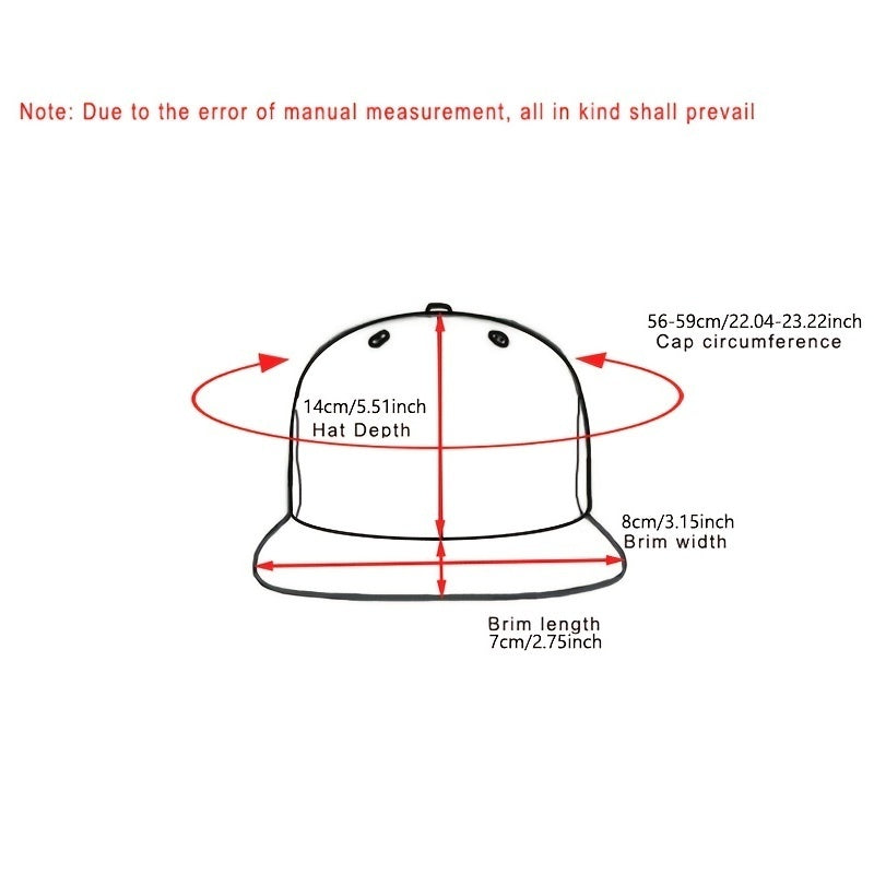 1pc CLUB Men's Pink Hip Hop Flat Brim Hat