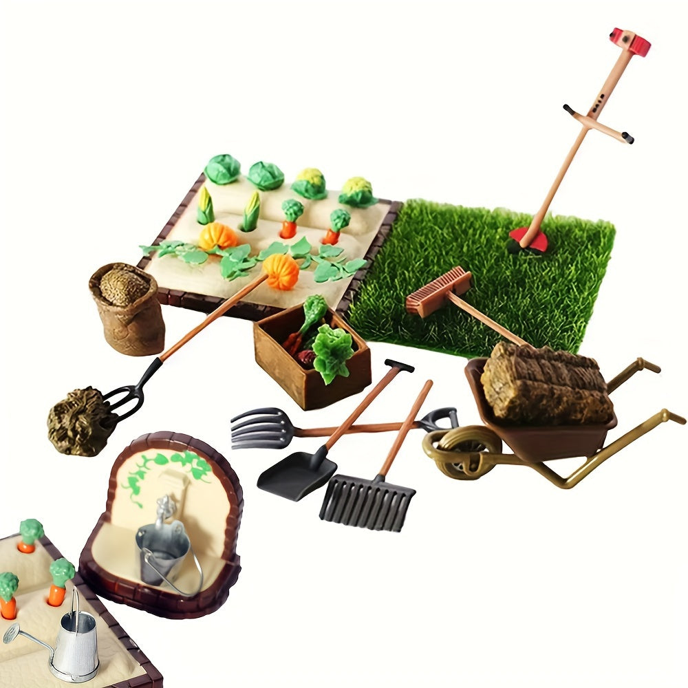 Fairy Garden Planting Kit with Watering Can and Mini Furniture