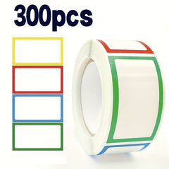 300 Sheets Adhesive Blank Border Refrigerator Labels