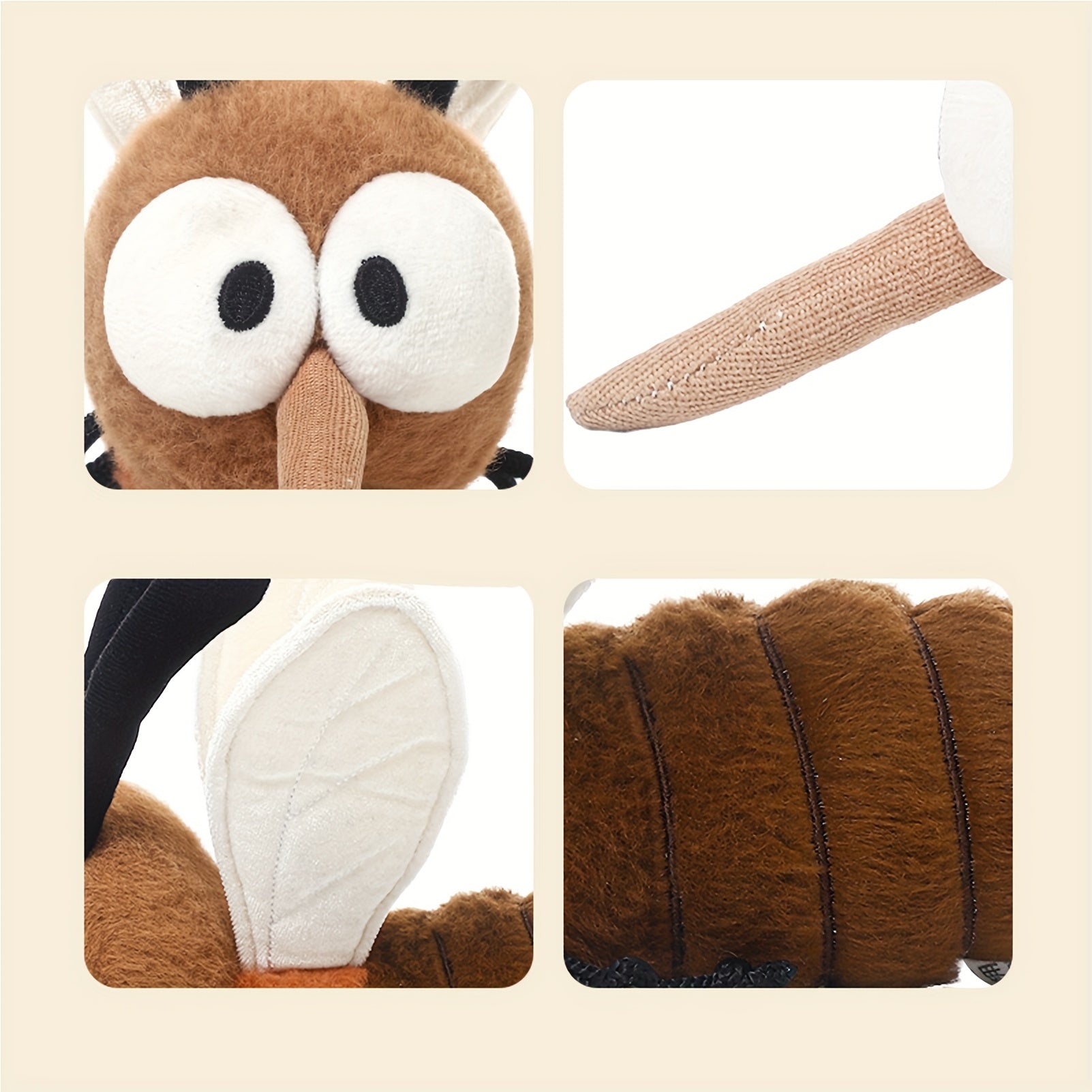 Mosquito Plush Toy - Gift for Friends, Christmas Halloween Decor