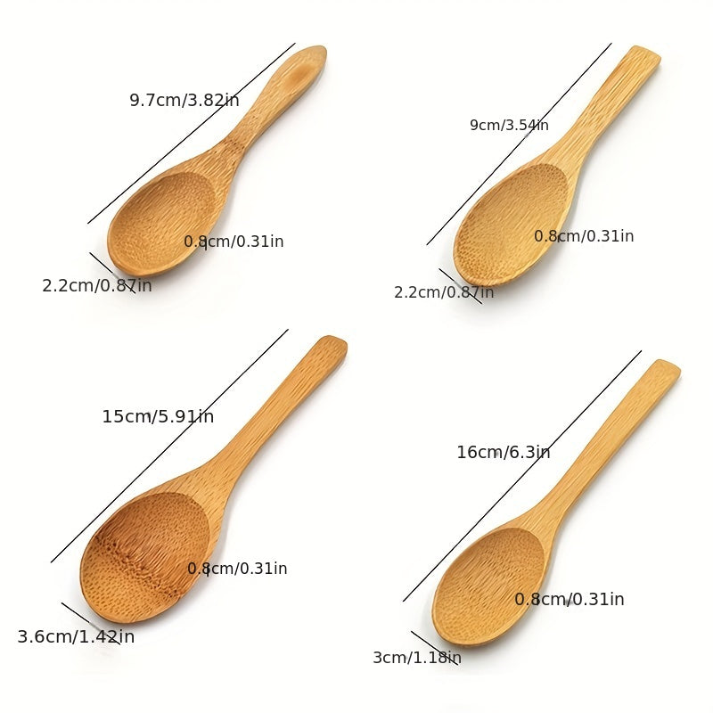 Bamboo Wood Spoon Nonstick Heat Resistant Cooking Serving Salad Stir
