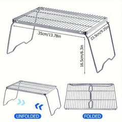 Stainless Steel Folding BBQ Grill Portable Camping Stove