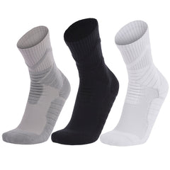 Men's Breathable Cotton Short Crew Padded Socks for Basketball