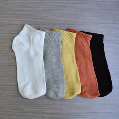 5 Pairs Ankle Socks Lightweight & Breathable Women's Stockings