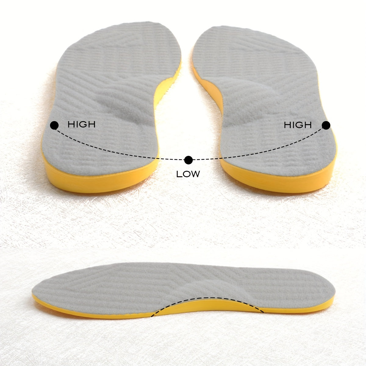 Flat Feet Correction X Leg Orthopedic Insoles Shock Absorption