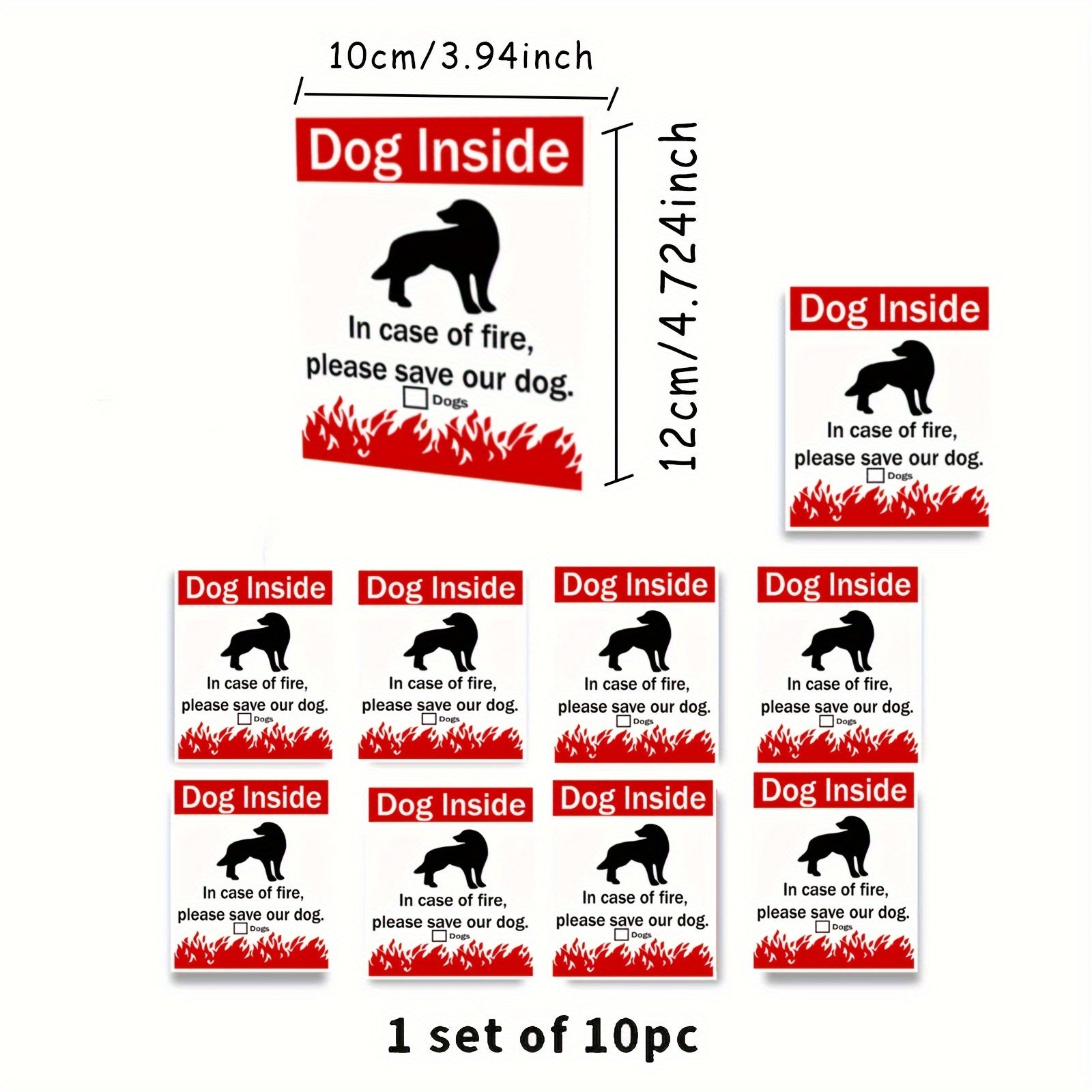Pet Alarm Window Stickers Waterproof Home Decoration