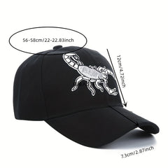 Unisex Sunshade Baseball Cap with Scorpion Embroidery