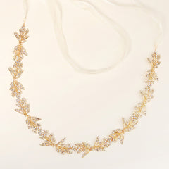 Metal Leaf Belt Bridal Belt Wedding Dress Waist Chain Sash Handcrafted