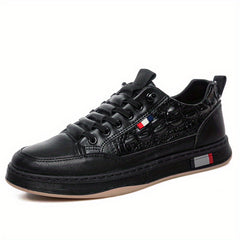 Crocodile Pattern Skate Shoes Anti-Slip Sneakers Men's Footwear