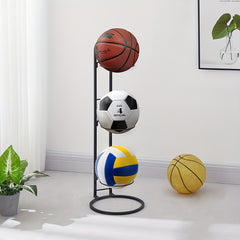 3-Layer Ball Storage Rack Carbon Steel Basketball Display Stand