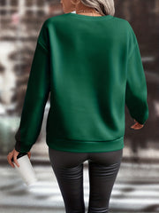 Graphic Print Crew Neck Pullover Casual Sweatshirt
