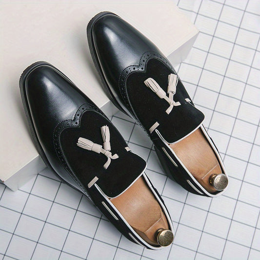 Men's Slip On Tassel Business Shoes Low Top Classic