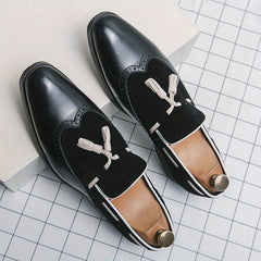 Men's Slip On Tassel Business Shoes Low Top Classic