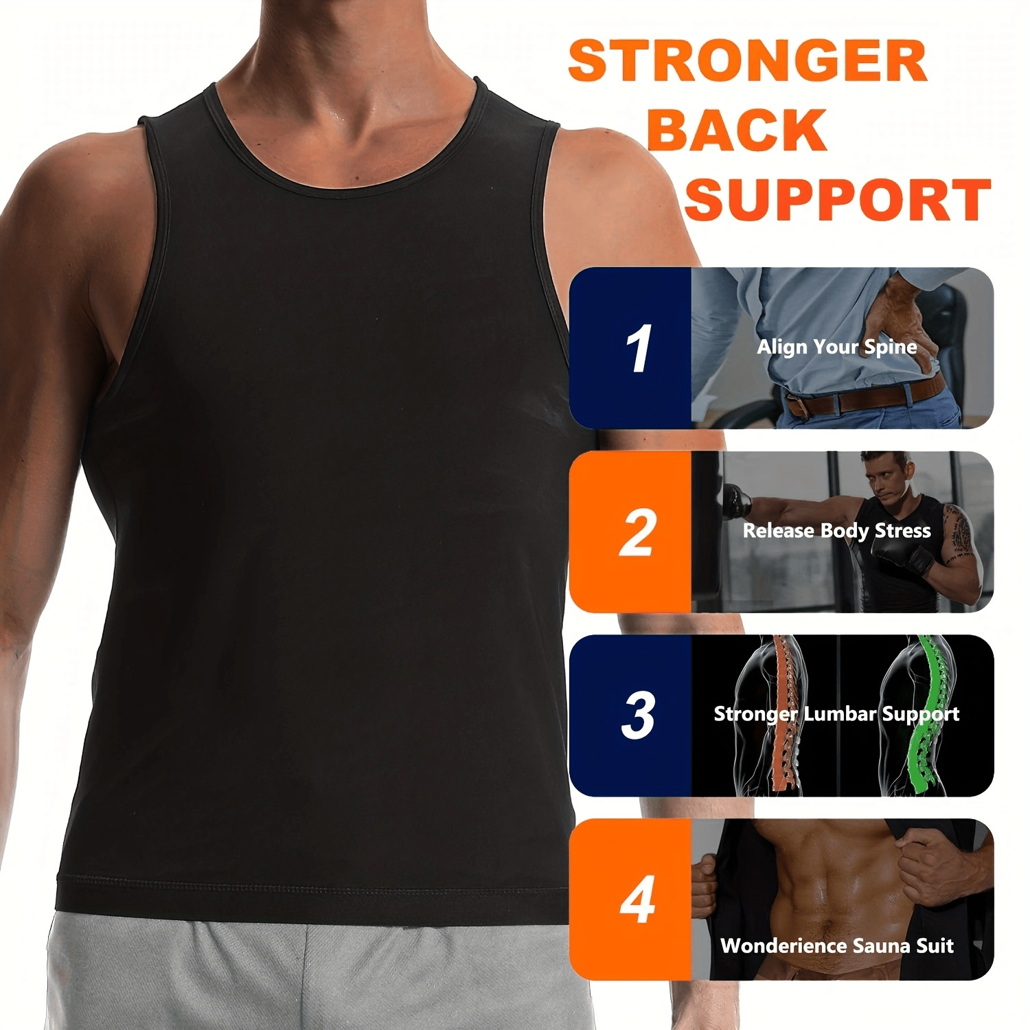 Men's Sauna Suit Waist Trainer Trimmer Slimming Belt