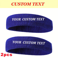 2pcs Custom Unisex Hair Band Headbands for Sports & Gym