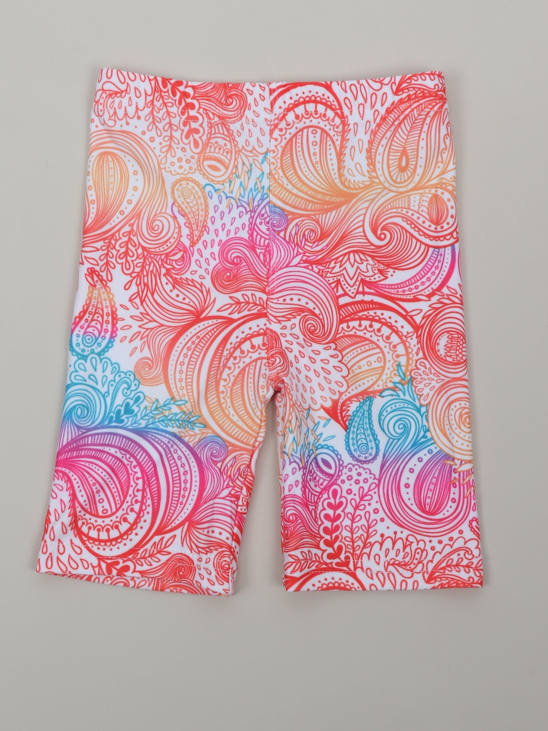 Toddler Girls Colorful Bohemian Abstract Graphic Elastic Waist Biker Shorts