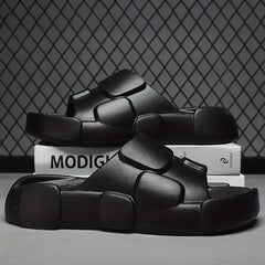 Men's Open Toe Platform Slides Anti-skid Slippers