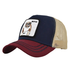 Animal Embroidered Bulldog Baseball Cap Peaked Cap