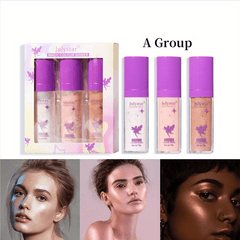 3 Pack Bronze Powder Glitter Body Shimmer Waterproof Makeup