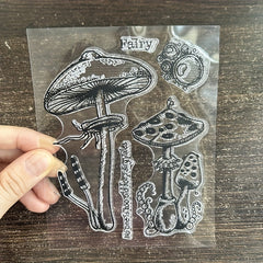 1pc Mushroom Stamp Painting DIY Scrapbooking Decoration Silicone Stamp