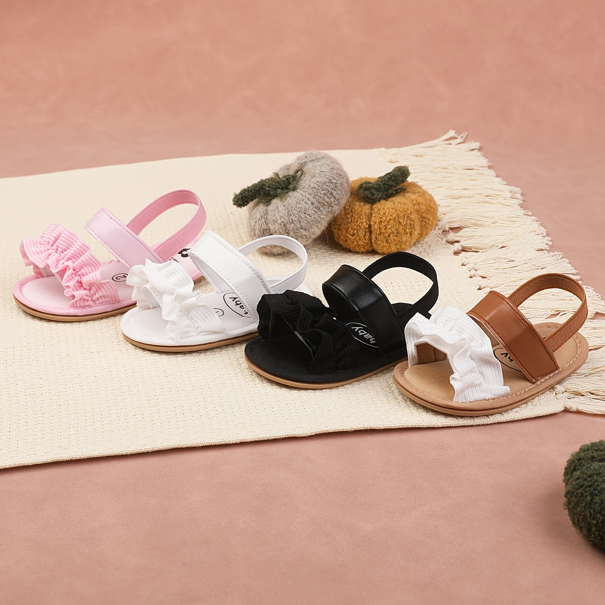 Breathable Open Toe Sandals for Baby Girls Lightweight Anti Slip Sandals